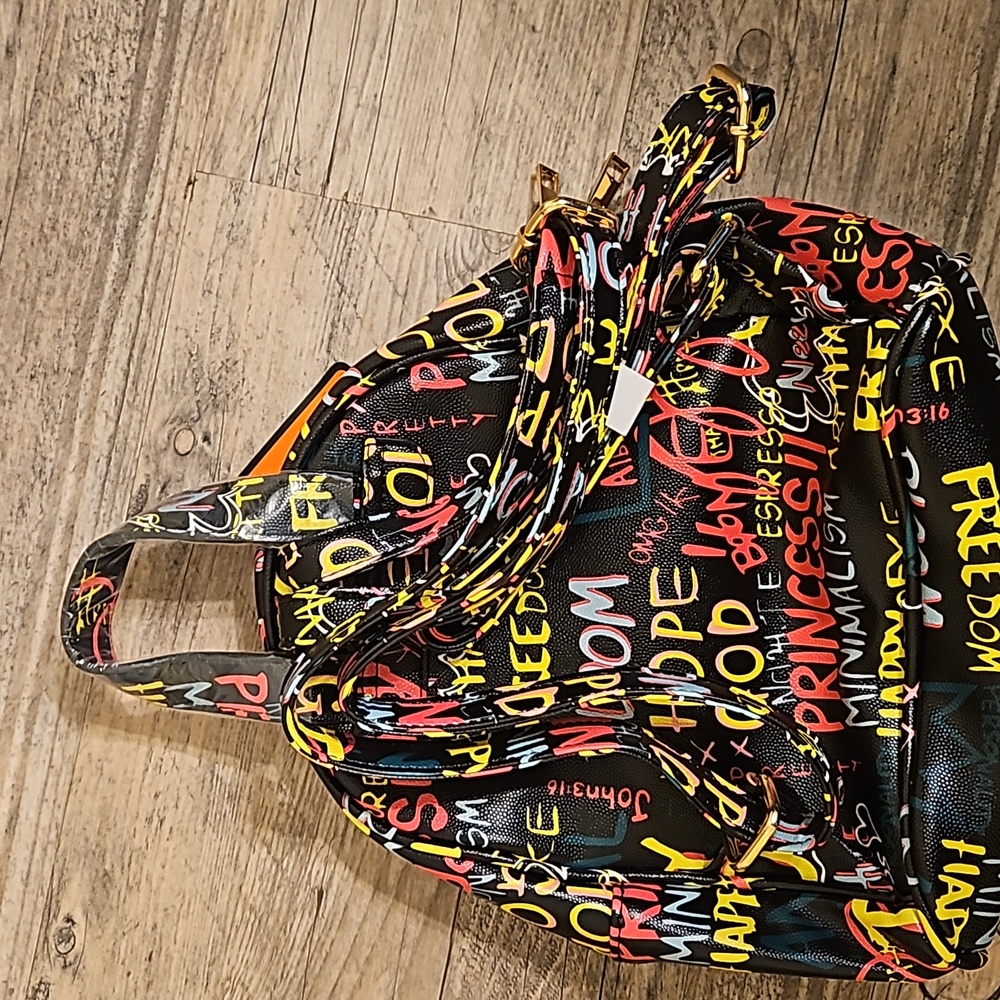 Colorful Graffiti Backpack - Picture 2 of 4